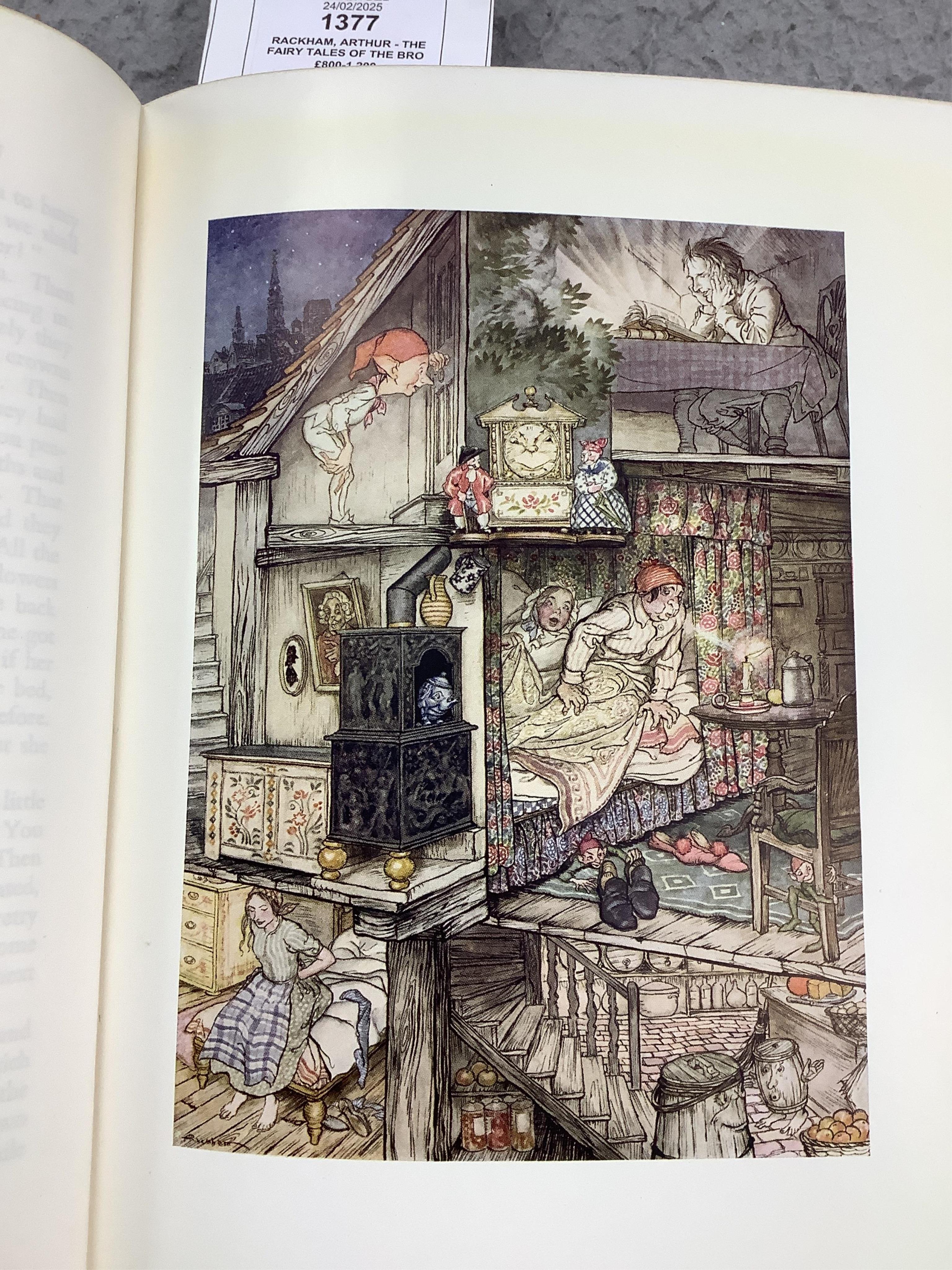 Rackham, Arthur - The Fairy Tales of the Brothers Grimm, one of 525, with 12 tipped-in colour plates, signed, George G. Harrup, London, 1932